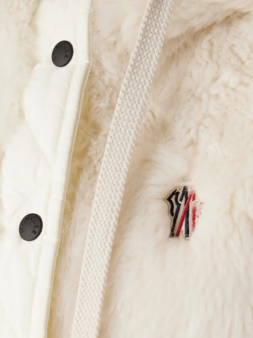 Moncler Grenoble Arve Hooded Plush And Quilted Shell Vest | Thumbnail 4