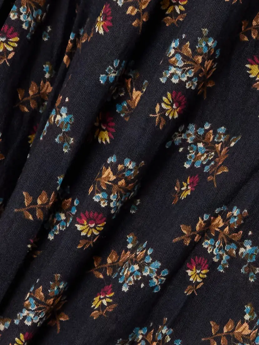 DÔEN Delfina Shirred Floral-print Organic Cotton-voile Midi Dress | Thumbnail 5