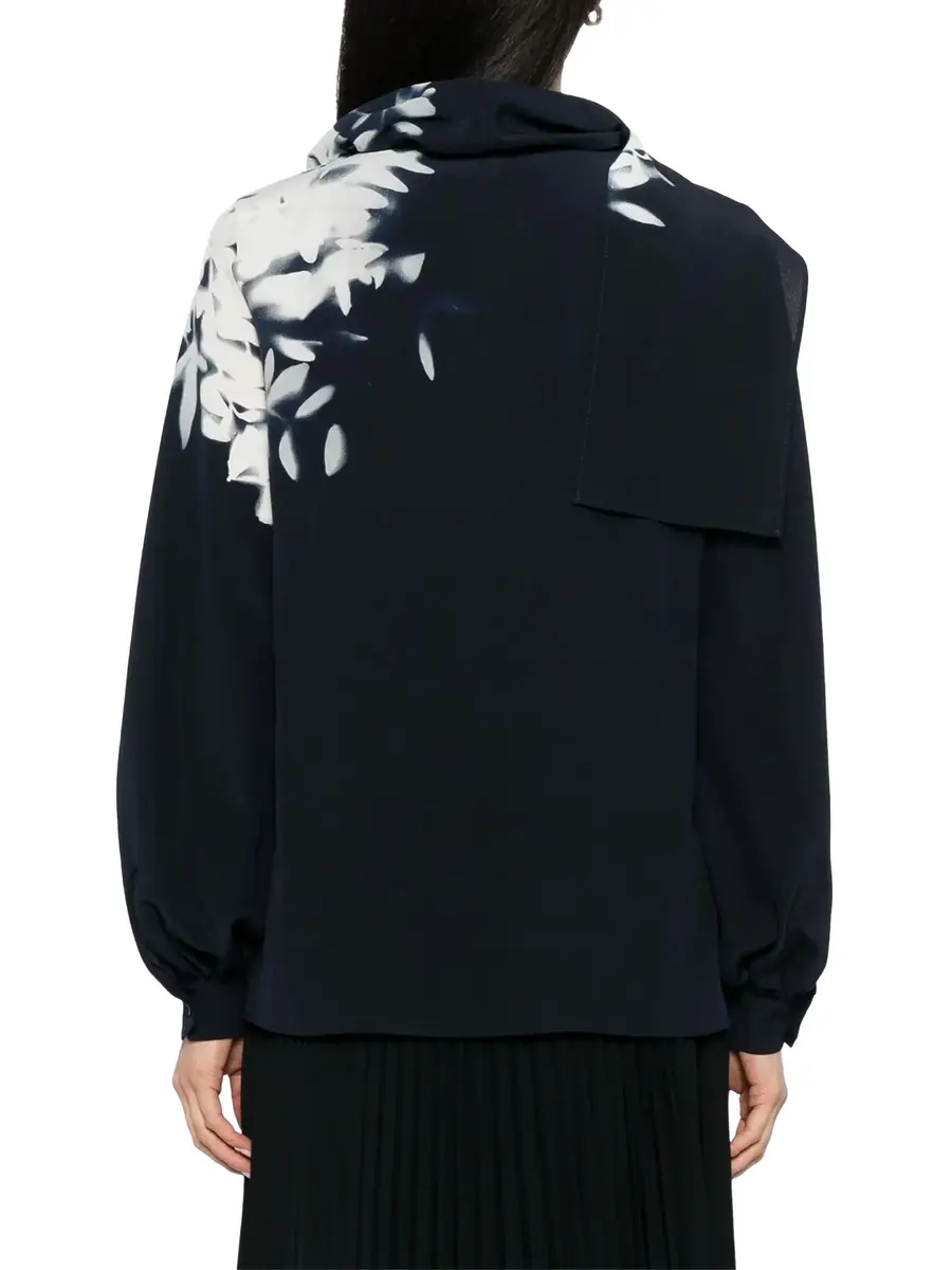 Akris Silk Crêpe Wildflower Blouse | Thumbnail 4 Akris Silk Crêpe Wildflower Blouse | Thumbnail 4