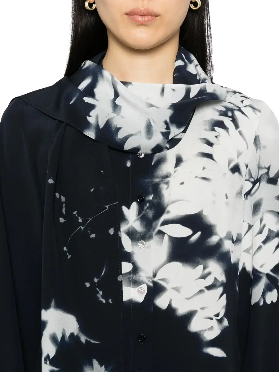 Akris Silk Crêpe Wildflower Blouse | Thumbnail 5 Akris Silk Crêpe Wildflower Blouse | Thumbnail 5