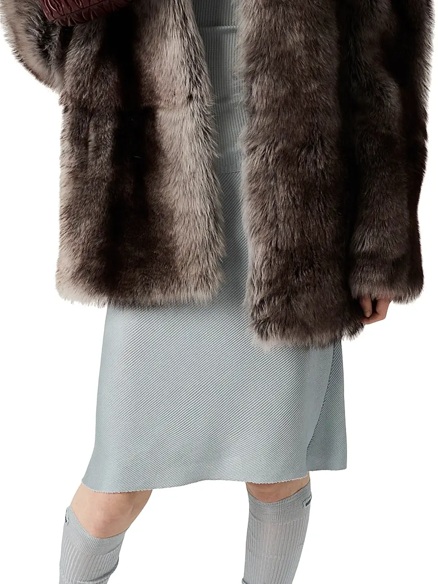 Miu Miu Women's Silk Mid-Length Skirt - Orange | Thumbnail 18
