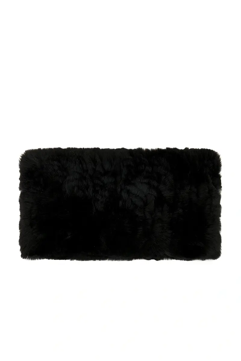 Yves Salomon Knitted Rex Rabbit Fur Headband