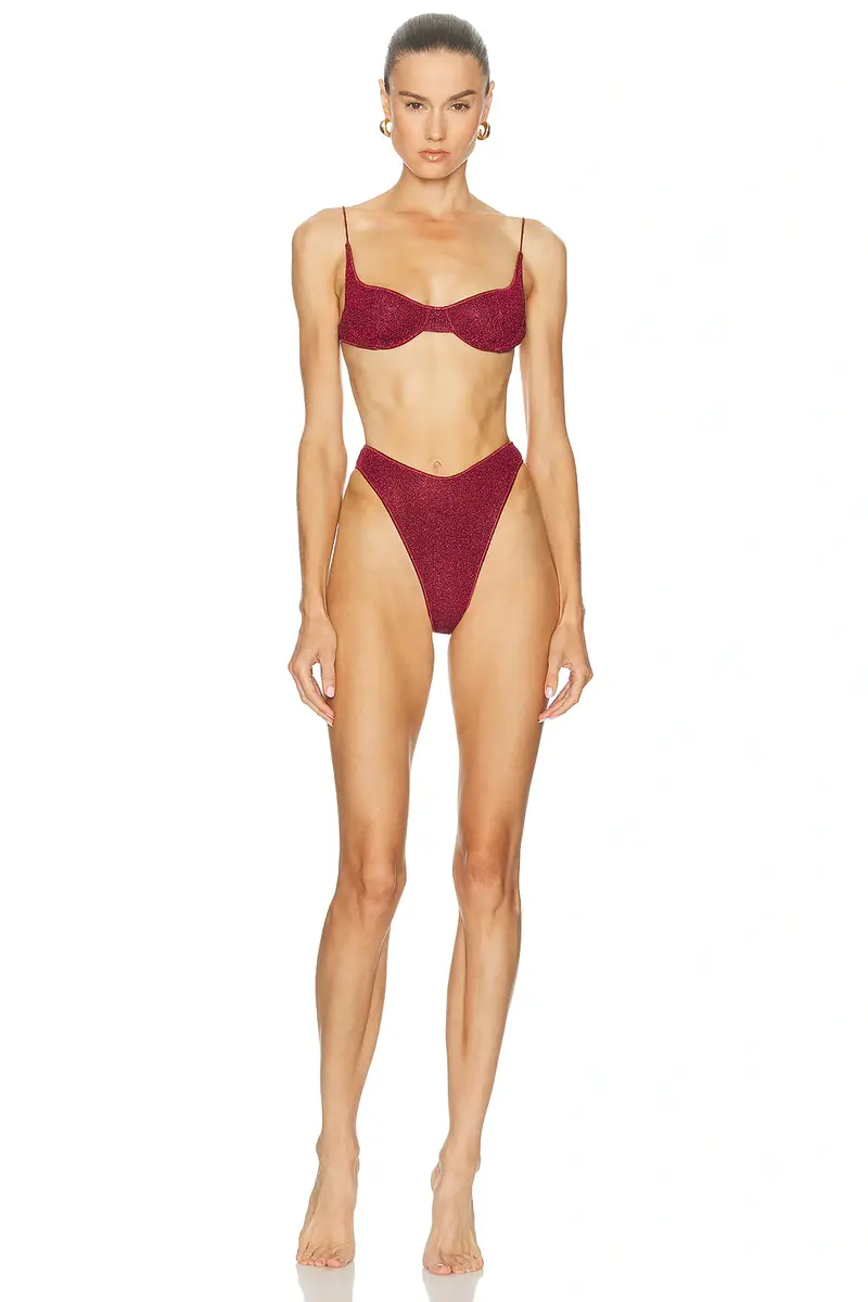 Oseree Lumiere Balconette 90s Bikini Set | Image 1 Oseree Lumiere Balconette 90s Bikini Set | Image 1