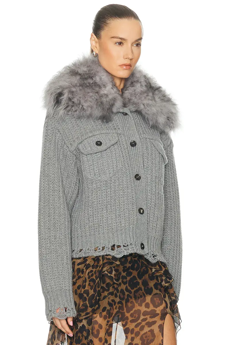 BLUMARINE Long Sleeve Cardigan | Thumbnail 2 BLUMARINE Long Sleeve Cardigan | Thumbnail 2