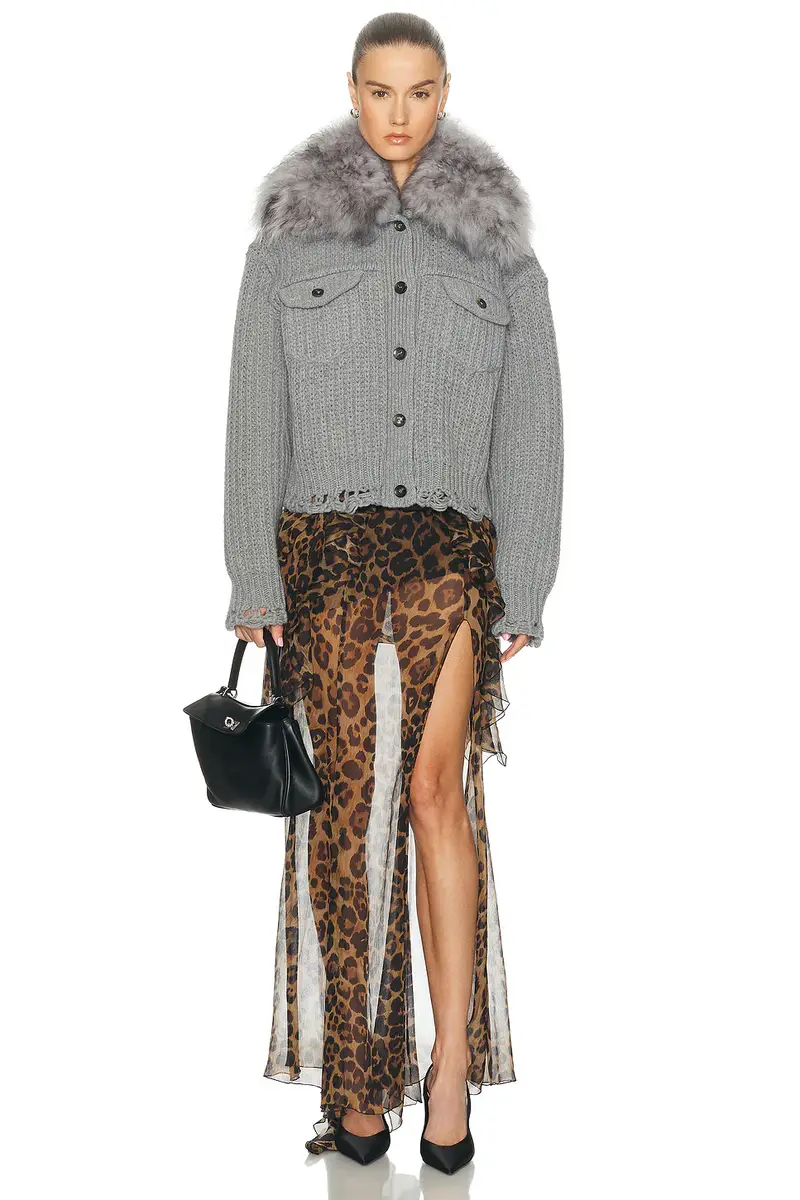 BLUMARINE Long Sleeve Cardigan | Thumbnail 4 BLUMARINE Long Sleeve Cardigan | Thumbnail 4