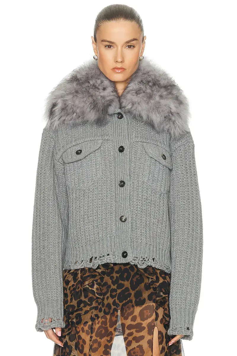 BLUMARINE Long Sleeve Cardigan | Image 1 BLUMARINE Long Sleeve Cardigan | Image 1