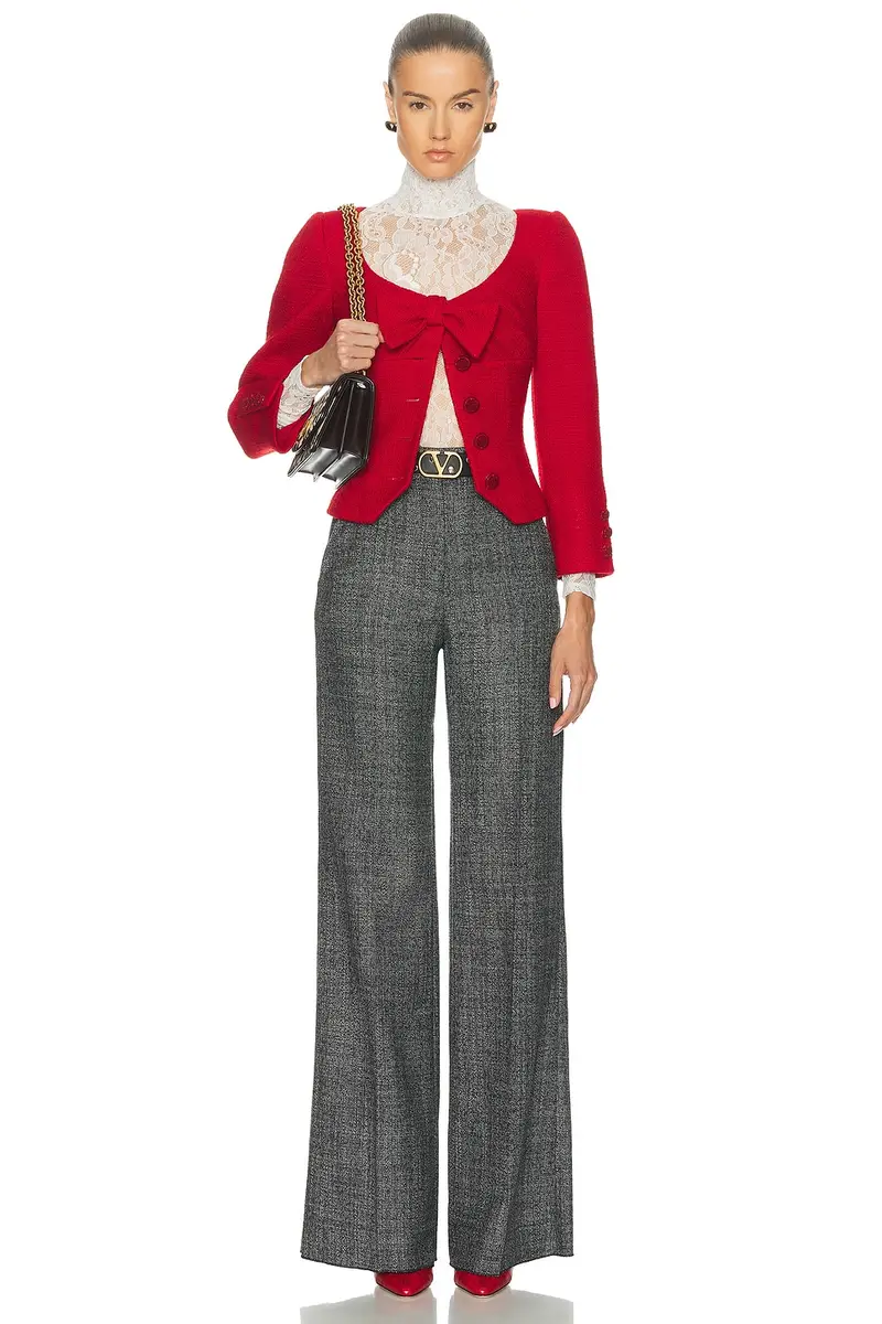 Valentino Plain Wool Tweed Jacket | Thumbnail 5