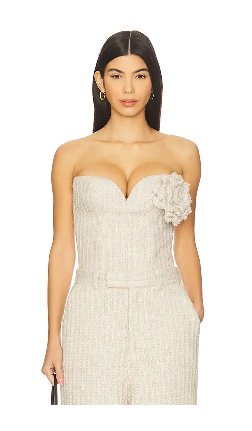 GIUSEPPE DI MORABITO Rosette Strapless Top | Image 1 GIUSEPPE DI MORABITO Rosette Strapless Top | Image 1