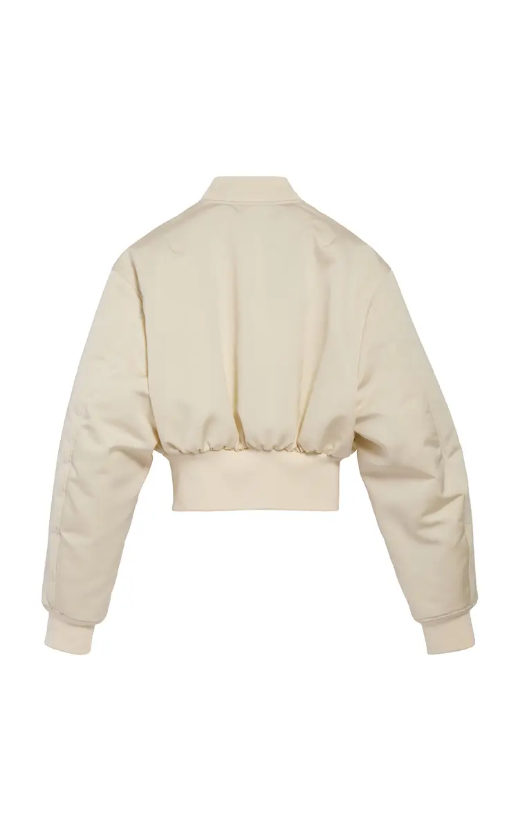 Balenciaga Cropped Technical Faille Bomber Jacket | Thumbnail 2 Balenciaga Cropped Technical Faille Bomber Jacket | Thumbnail 2