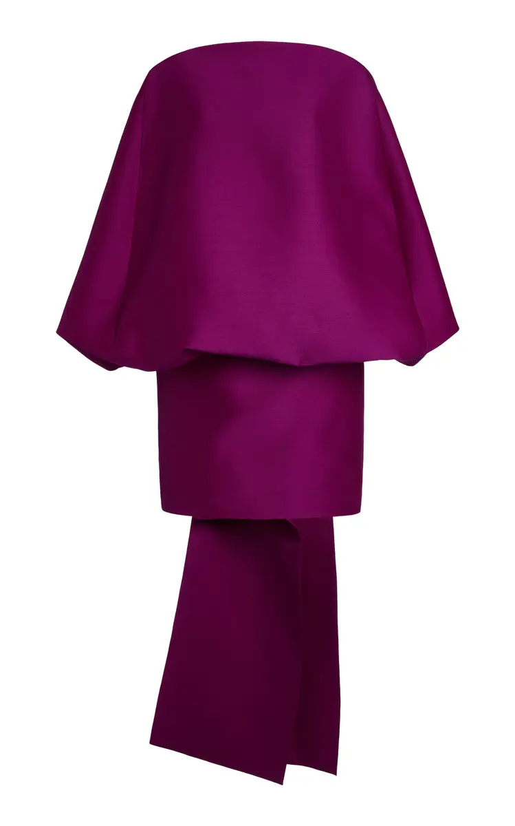 Balenciaga Off-The-Shoulder Wool-Silk Dress | Thumbnail 3 Balenciaga Off-The-Shoulder Wool-Silk Dress | Thumbnail 3