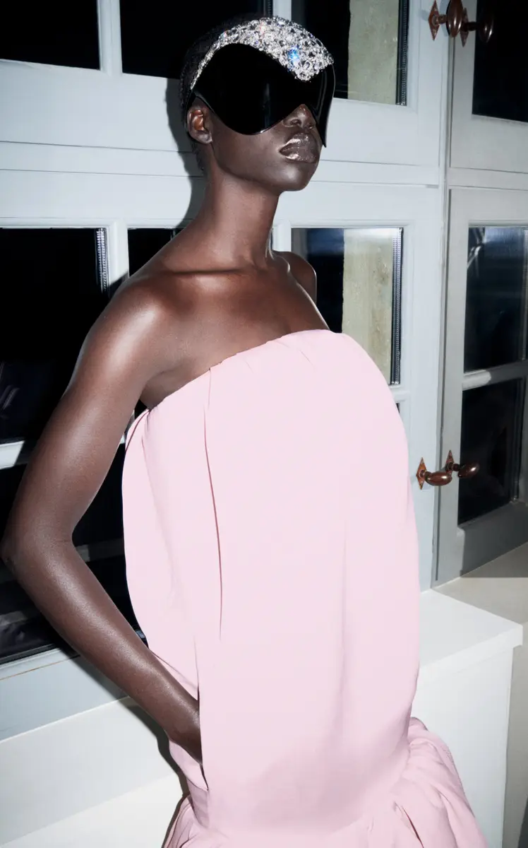 Balenciaga Silk Gazar Balloon Maxi Dress | Thumbnail 2