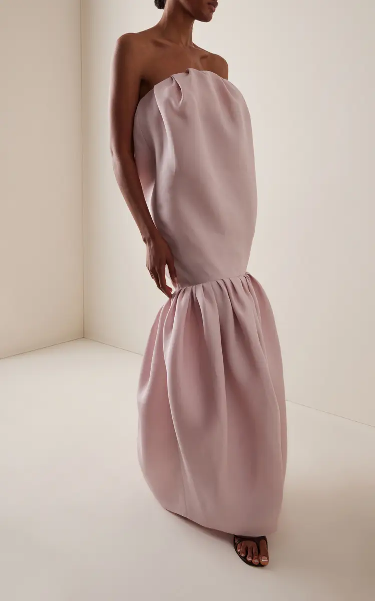 Balenciaga Silk Gazar Balloon Maxi Dress | Thumbnail 3