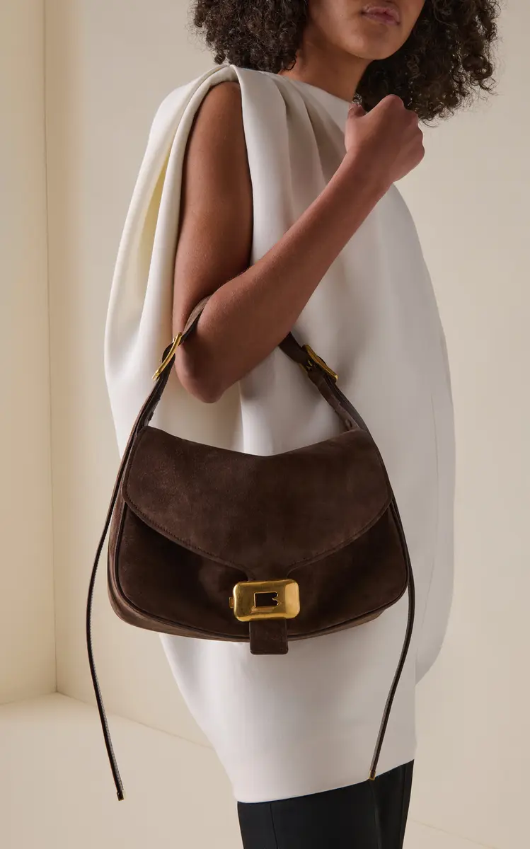 Balenciaga Clicca Medium Suede Shoulder Bag | Thumbnail 2