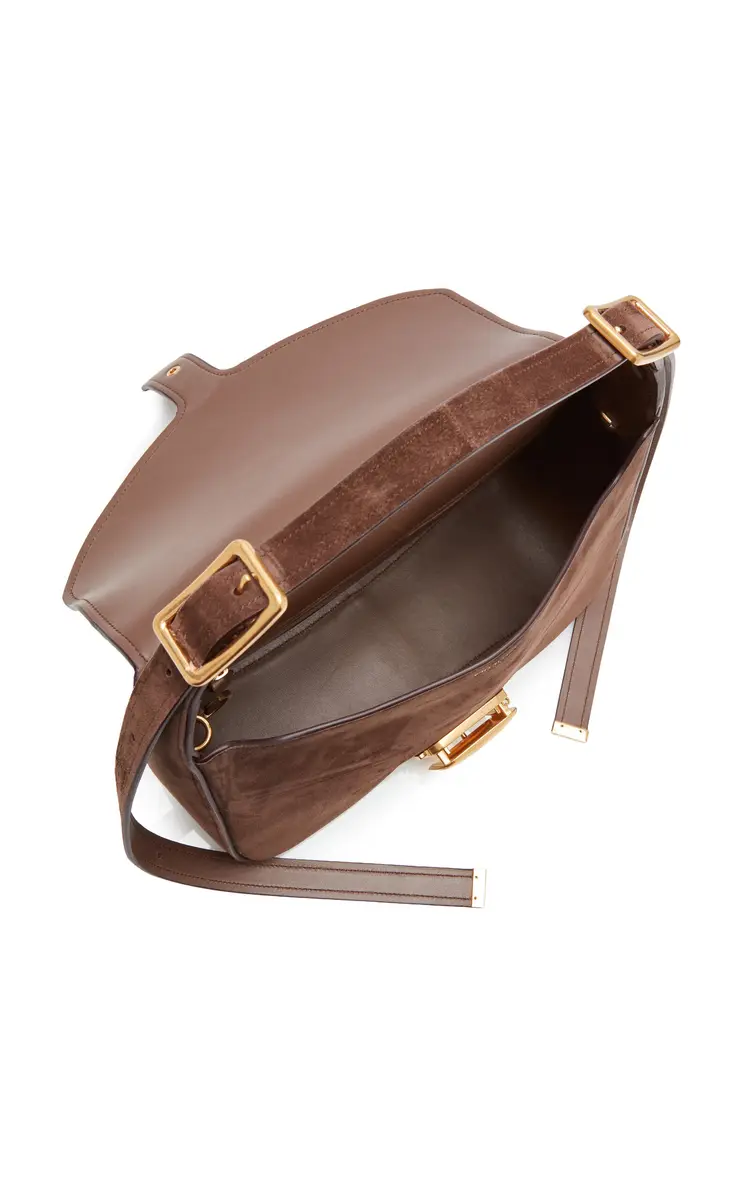 Balenciaga Clicca Medium Suede Shoulder Bag | Thumbnail 7