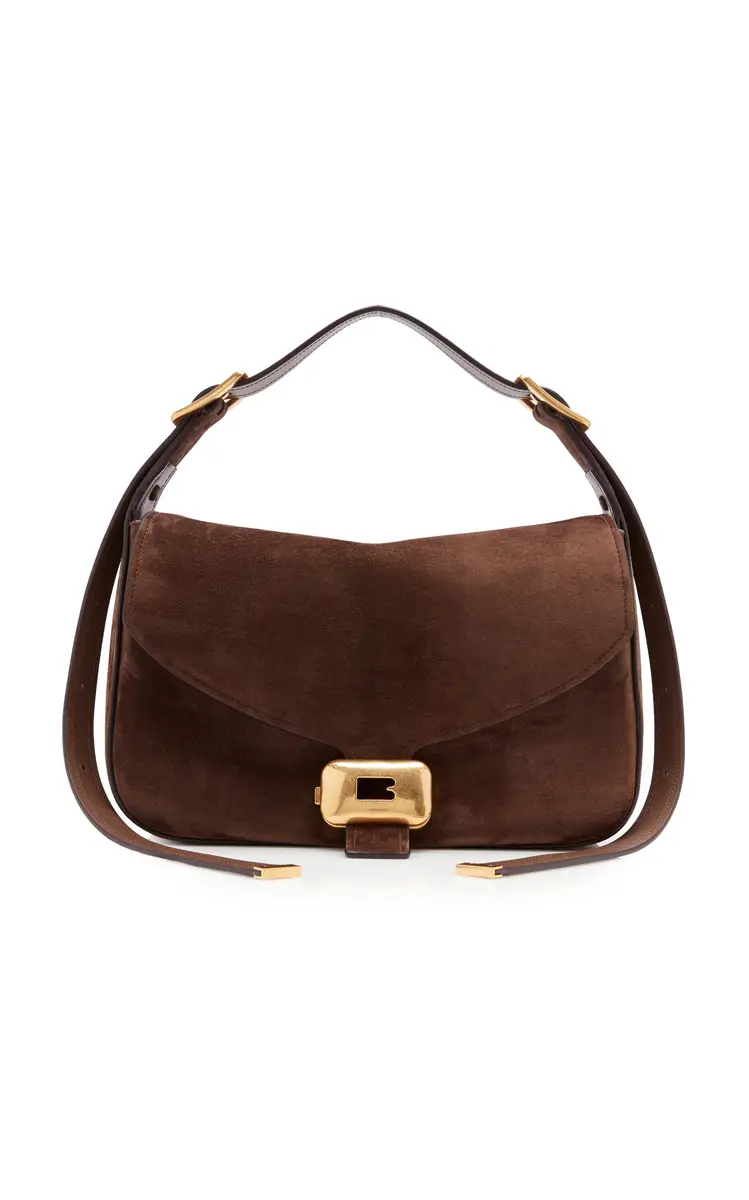 Balenciaga Clicca Medium Suede Shoulder Bag | Thumbnail 8
