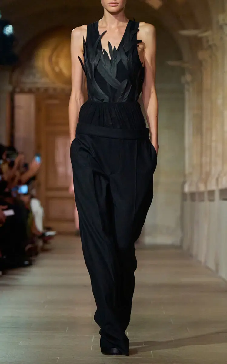 Victoria Beckham Moda Exclusive Sheer Panel Trousers | Thumbnail 5 Victoria Beckham Moda Exclusive Sheer Panel Trousers | Thumbnail 5