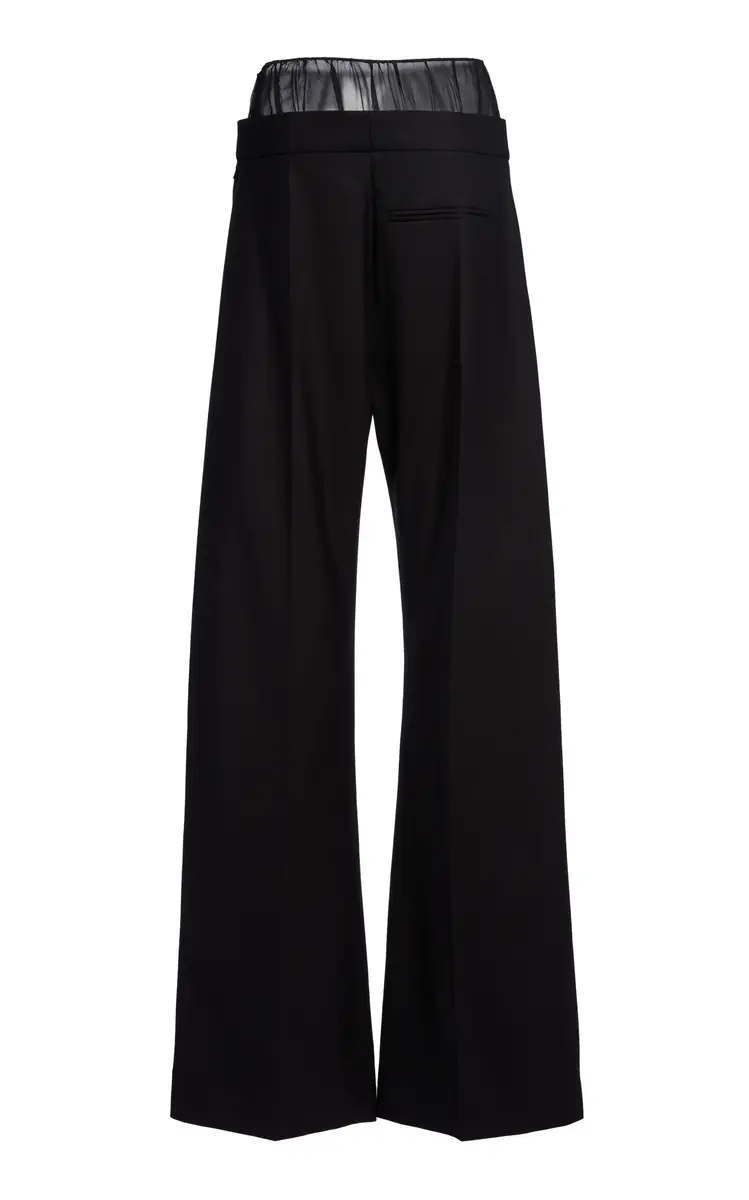 Victoria Beckham Moda Exclusive Sheer Panel Trousers | Thumbnail 6 Victoria Beckham Moda Exclusive Sheer Panel Trousers | Thumbnail 6