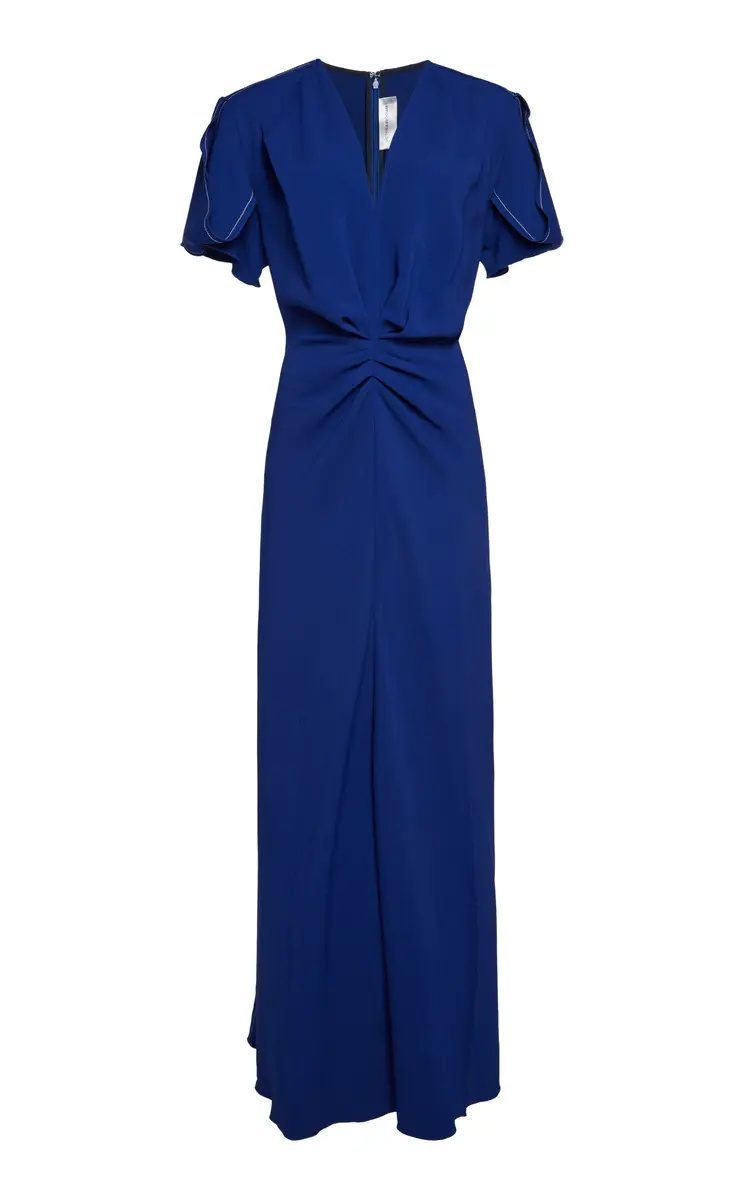 Victoria Beckham Eve Ruched Midi Dress | Thumbnail 10