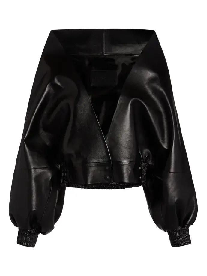 Balenciaga Lightweight Leather Wrap Jacket