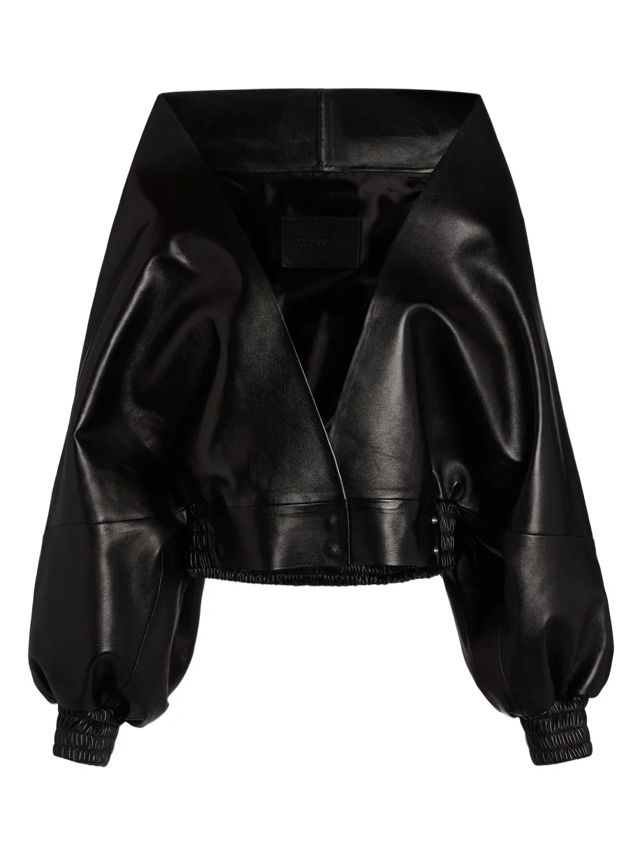 Lightweight Leather Wrap Jacket