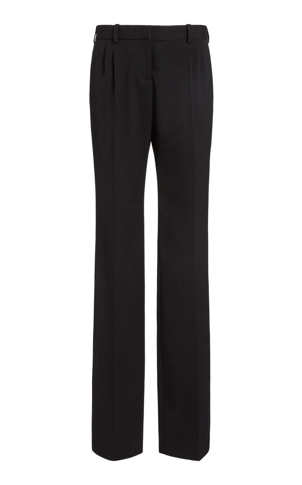 Stretch Wool Twill Straight-Leg Pants