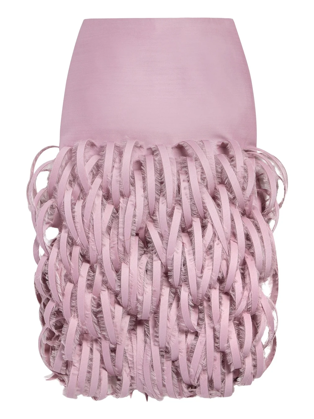 Balenciaga Feather-Embroidered Midi Skirt
