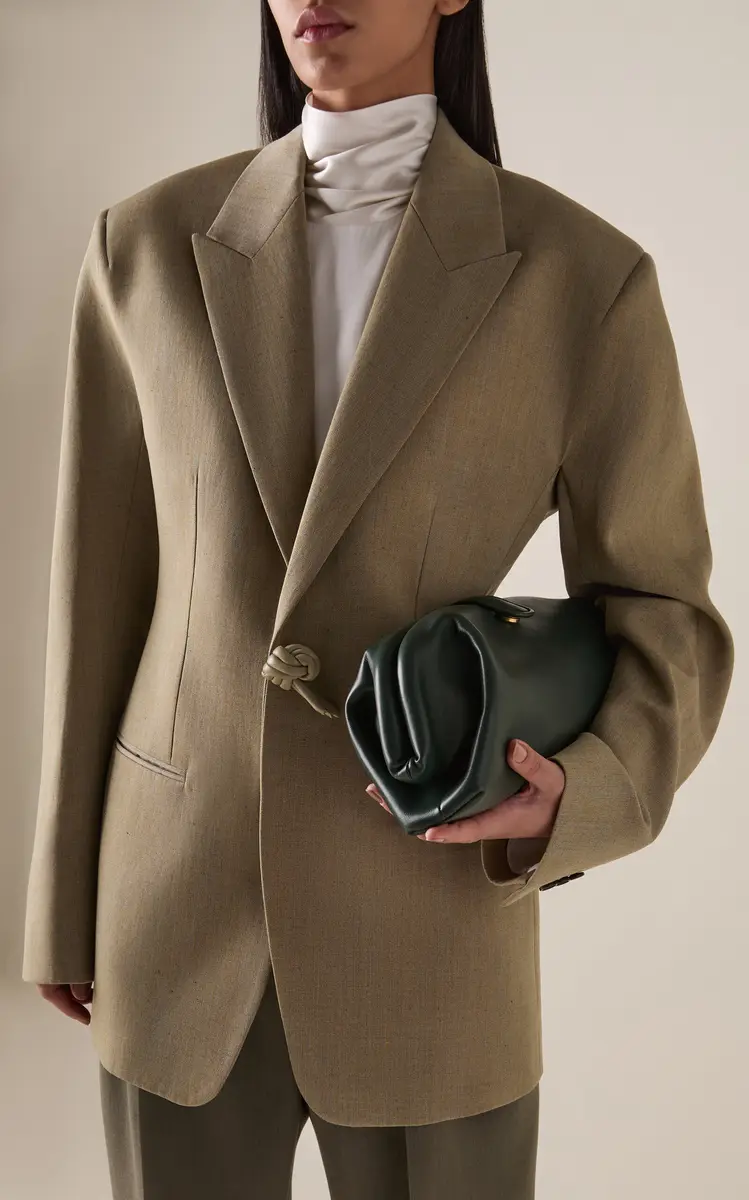 Bottega Veneta Tailored Wool-Linen Melange Toile Jacket | Thumbnail 3 Bottega Veneta Tailored Wool-Linen Melange Toile Jacket | Thumbnail 3