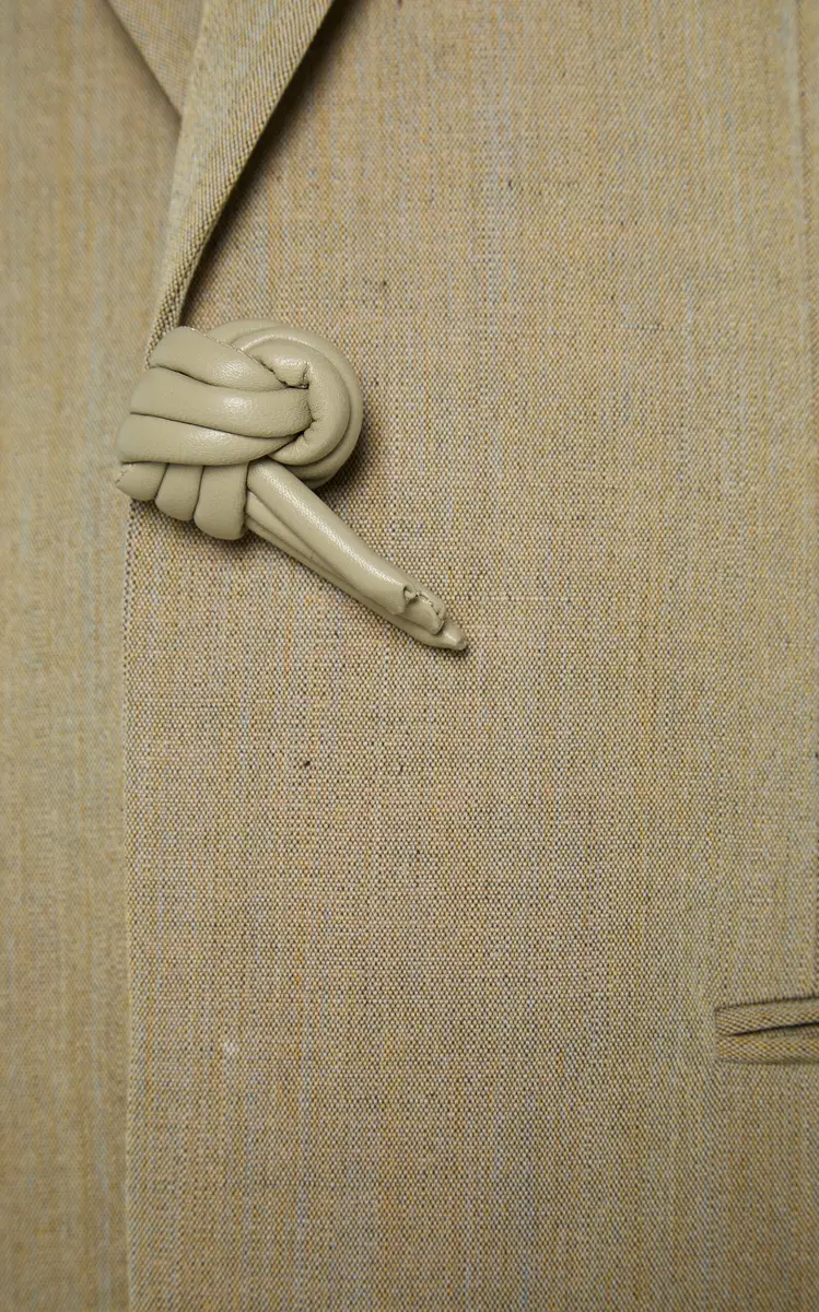 Bottega Veneta Tailored Wool-Linen Melange Toile Jacket | Thumbnail 5 Bottega Veneta Tailored Wool-Linen Melange Toile Jacket | Thumbnail 5