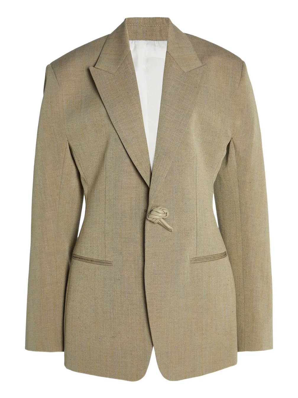 Tailored Wool-Linen Melange Toile Jacket Tailored Wool-Linen Melange Toile Jacket