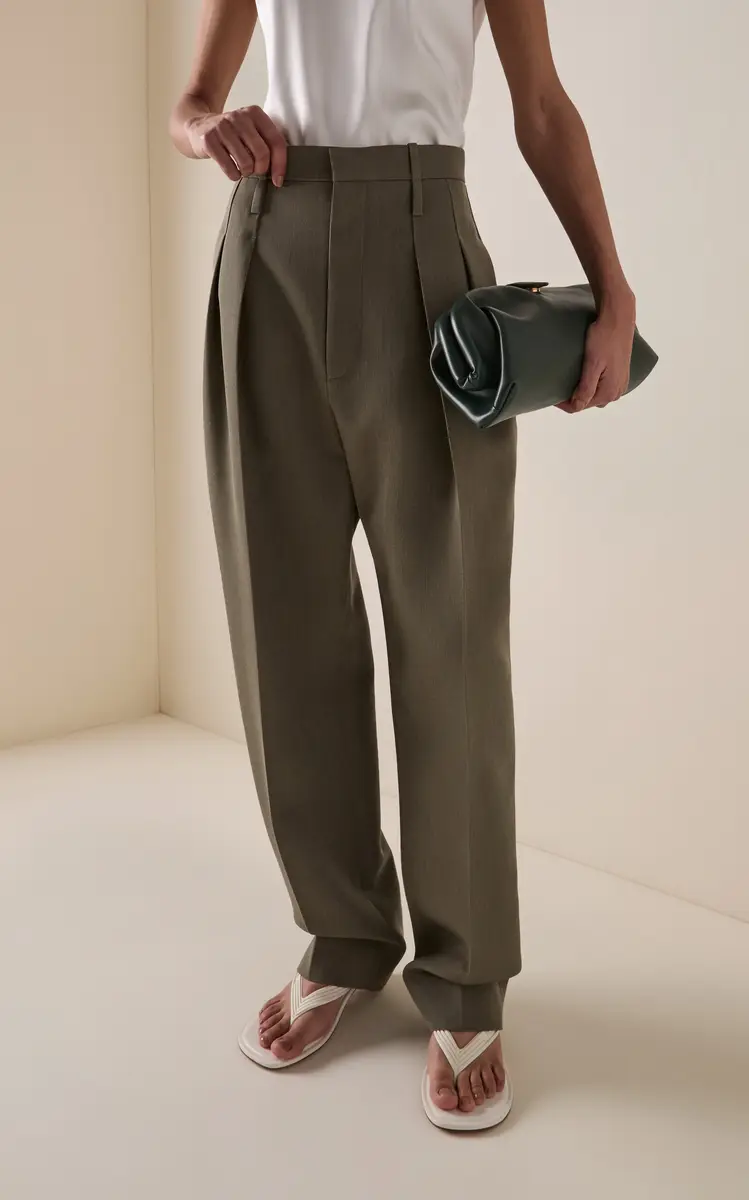 Bottega Veneta Wool Melange Toile Wide-Leg Pants | Thumbnail 3 Bottega Veneta Wool Melange Toile Wide-Leg Pants | Thumbnail 3
