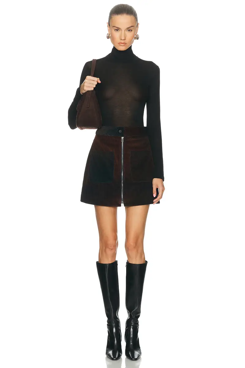 The Elder Statesman Ombre Cord Zip Skirt | Thumbnail 5