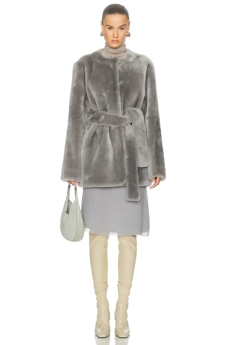 TOTEME Plush Shearling Jacket | Thumbnail 4 TOTEME Plush Shearling Jacket | Thumbnail 4