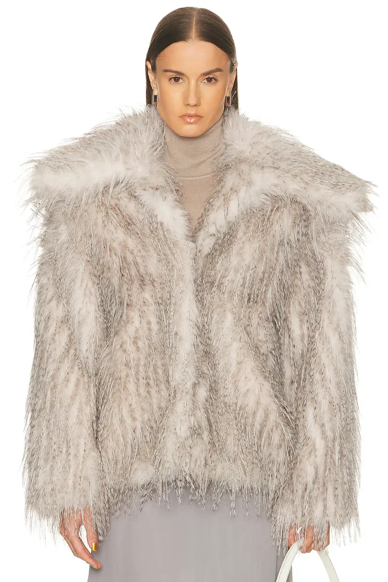Aknvas Dagmar Short Faux Fur Coat