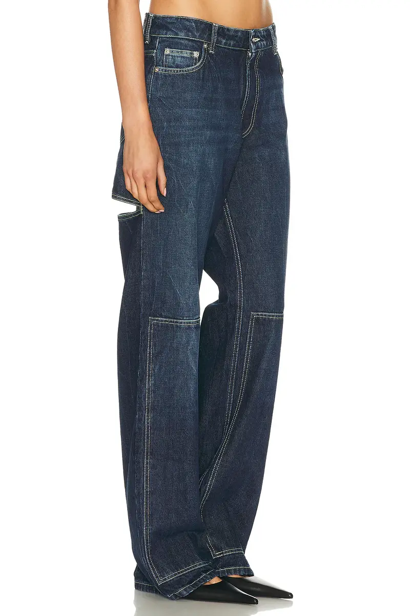 Jean Paul Gaultier Workwear Detail Back Cutout Denim Trouser | Thumbnail 3 Jean Paul Gaultier Workwear Detail Back Cutout Denim Trouser | Thumbnail 3