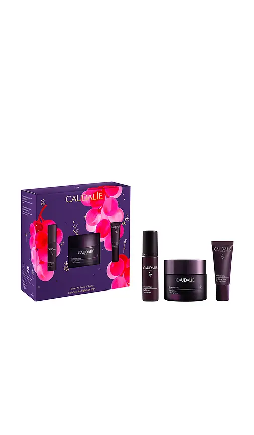 CAUDALIE Premier Cru Target All Signs of Aging Gift Set for Fine Lines and Wrinkles