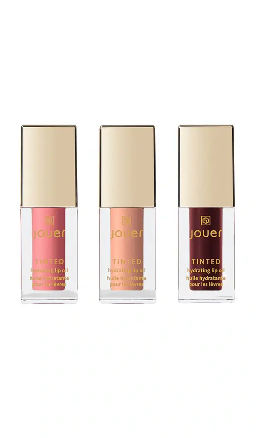 Jouer Cosmetics The Lip Edit Deluxe Tinted Lip Oil Set | Image 1 Jouer Cosmetics The Lip Edit Deluxe Tinted Lip Oil Set | Image 1