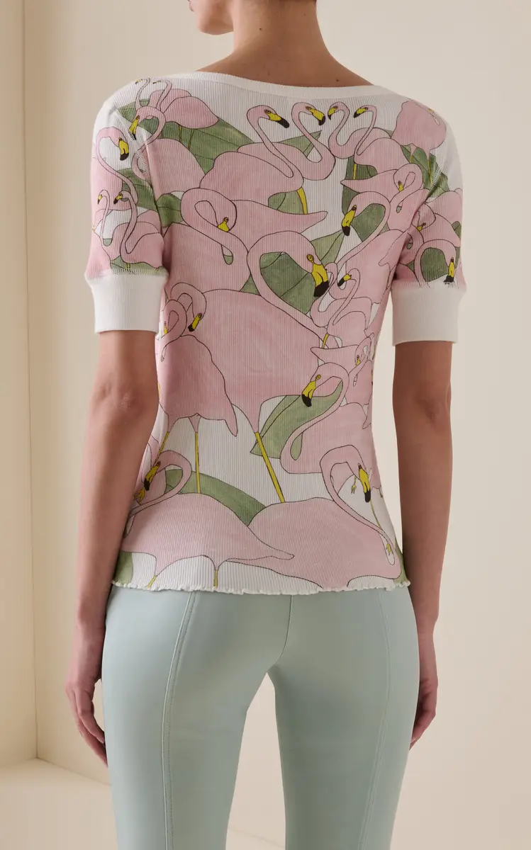 Chloé Printed Cotton-Jersey Top | Thumbnail 4 Chloé Printed Cotton-Jersey Top | Thumbnail 4