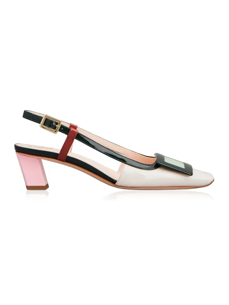 Belle Vivier Leather Slingback Pumps