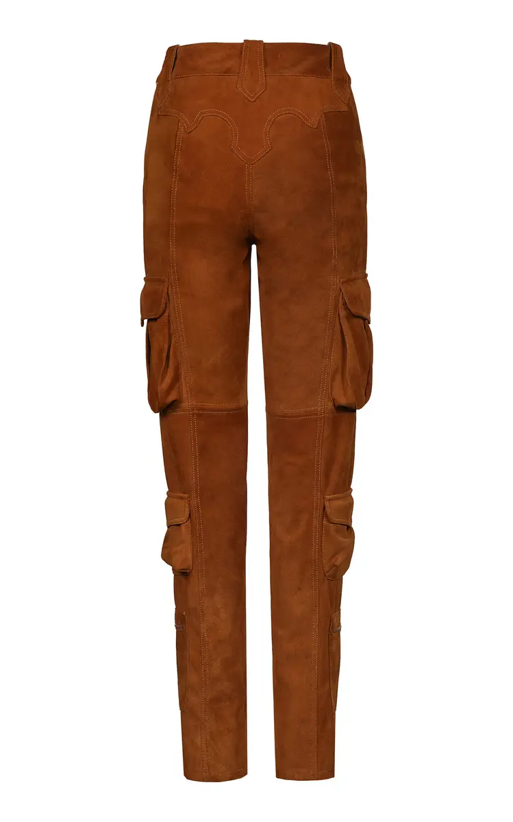 Johanna Ortiz Leather Safari Cartography Pants | Thumbnail 3
