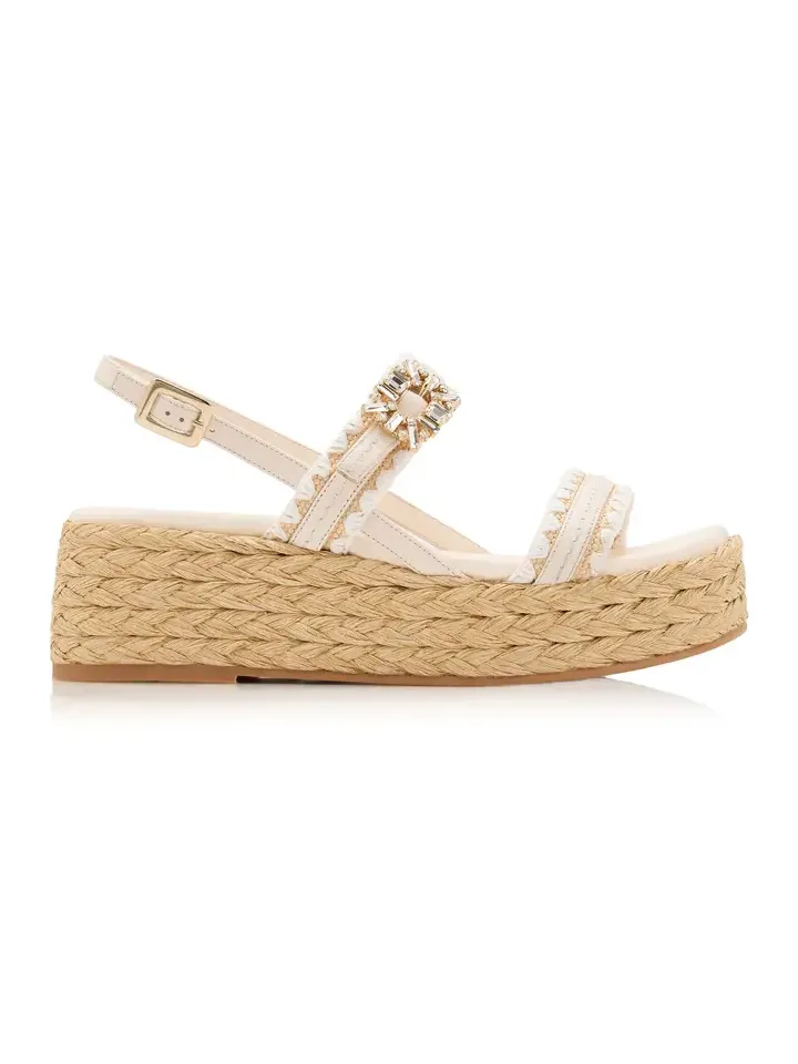 Summer Crystal Raffia Espadrille Sandals Summer Crystal Raffia Espadrille Sandals