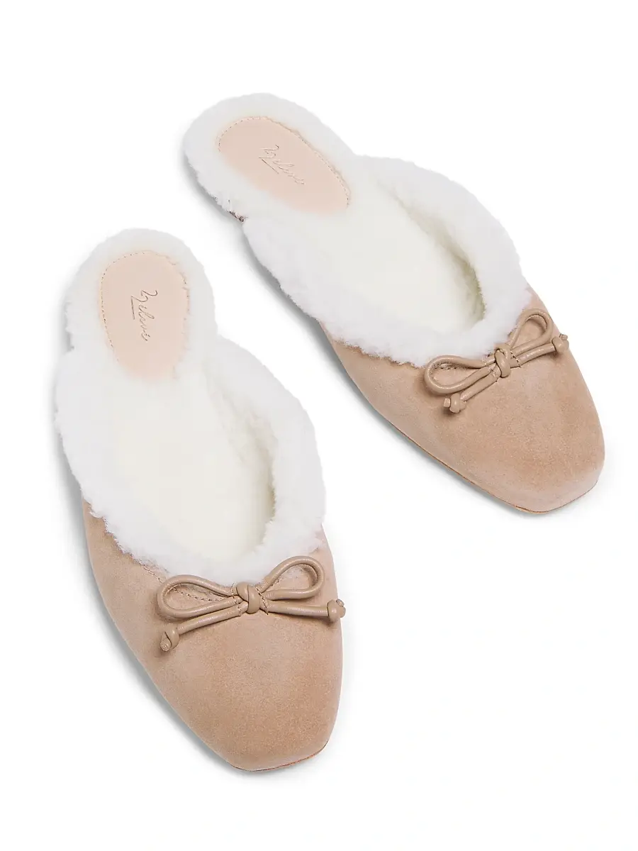 22élevé Women's Shearling-Lined Suede Mules | Thumbnail 4 22élevé Women's Shearling-Lined Suede Mules | Thumbnail 4