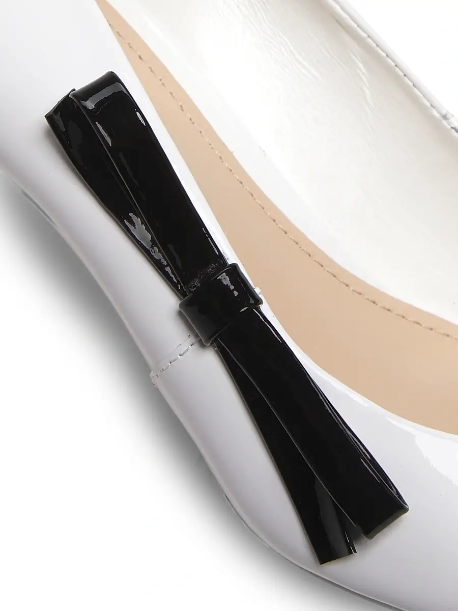 22élevé Women's 65MM Contrast Bow-Detail Patent Leather Pumps | Thumbnail 5