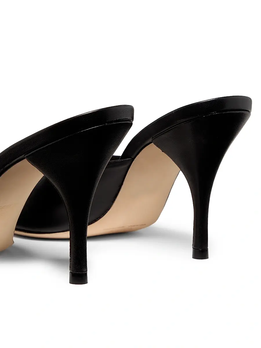 22élevé Women's Ruched 85MM Patent Leather Mules | Thumbnail 3