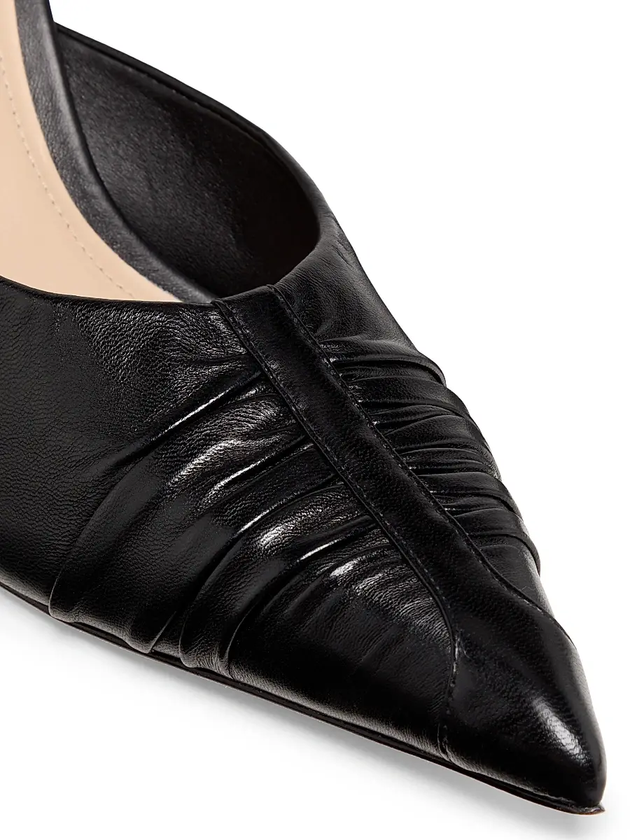 22élevé Women's Ruched 85MM Patent Leather Mules | Thumbnail 6