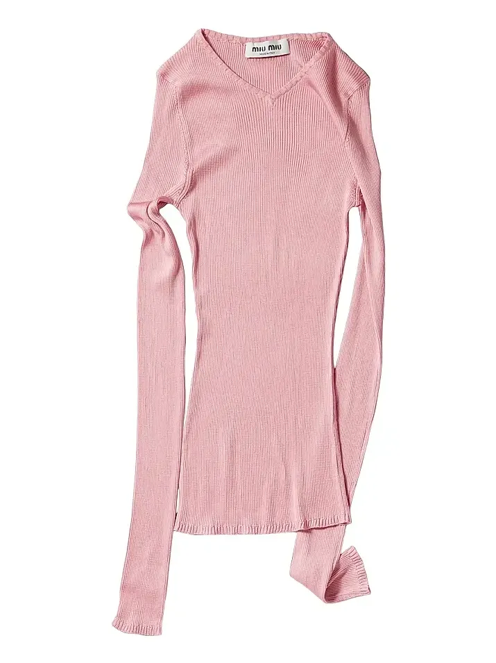 Women's Silk V Neck Sweater