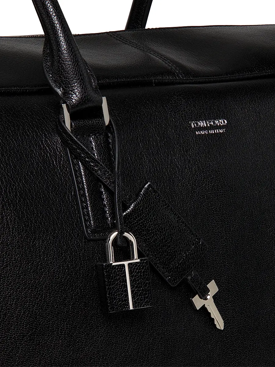 Tom Ford Men's Supple Grain Leather Bowling Bag | Thumbnail 6 Tom Ford Men's Supple Grain Leather Bowling Bag | Thumbnail 6