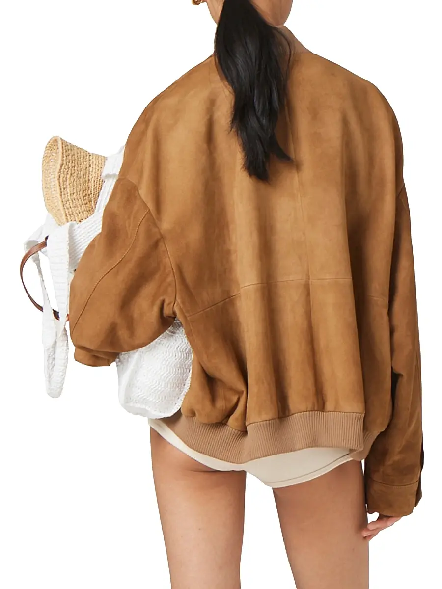 Miu Miu Women's Suede Nappa Leather Jacket | Thumbnail 3 Miu Miu Women's Suede Nappa Leather Jacket | Thumbnail 3