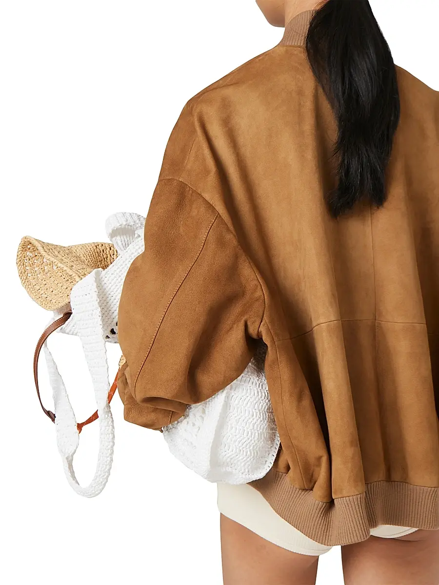 Miu Miu Women's Suede Nappa Leather Jacket | Thumbnail 5 Miu Miu Women's Suede Nappa Leather Jacket | Thumbnail 5