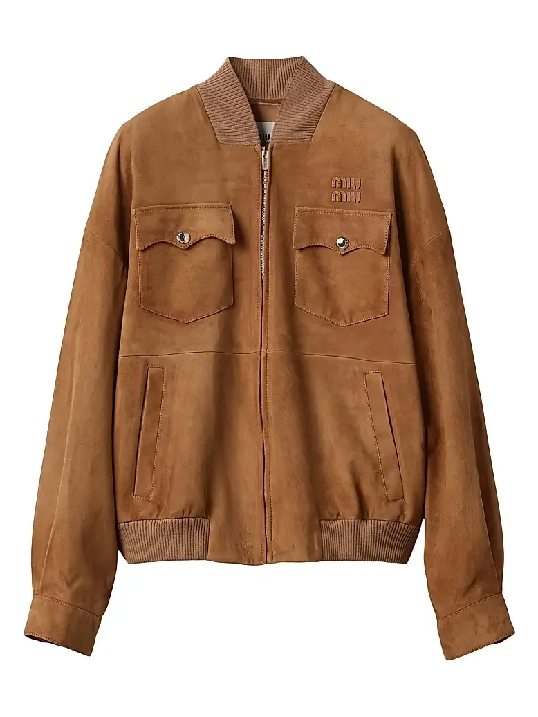 Miu Miu Women's Suede Nappa Leather Jacket