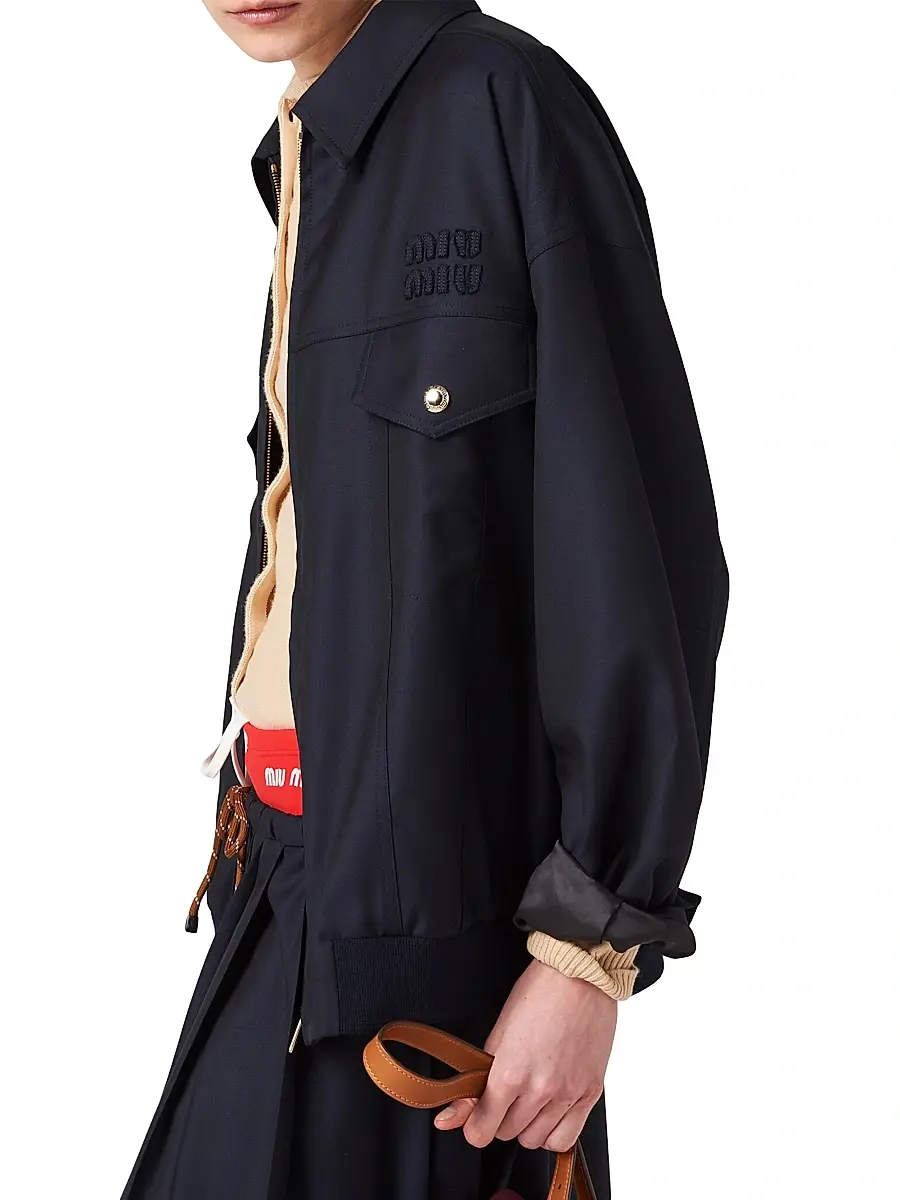 Miu Miu Women's Batavia Blouson Jacket | Thumbnail 3